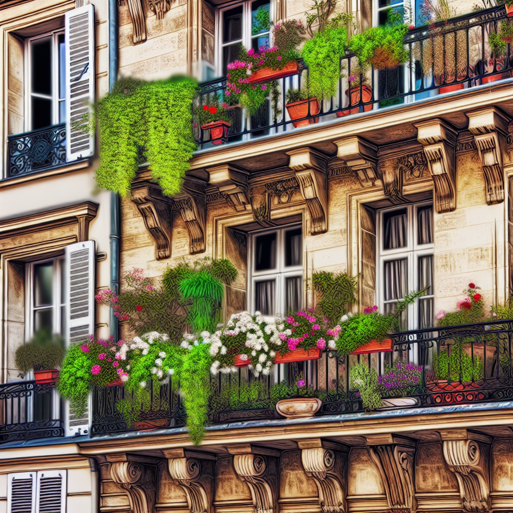 Éloge du balcon fleuri : l'art secret des terrasses suspendues du VIIIe arrondissement
