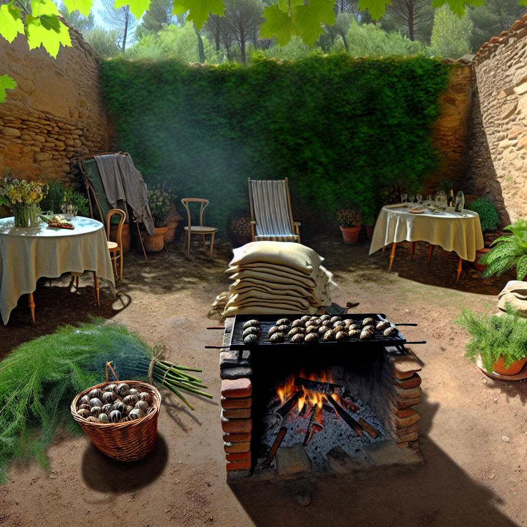 Sous la braise des cargolades : festin champêtre et secrets d'escargots dans les jardins catalans